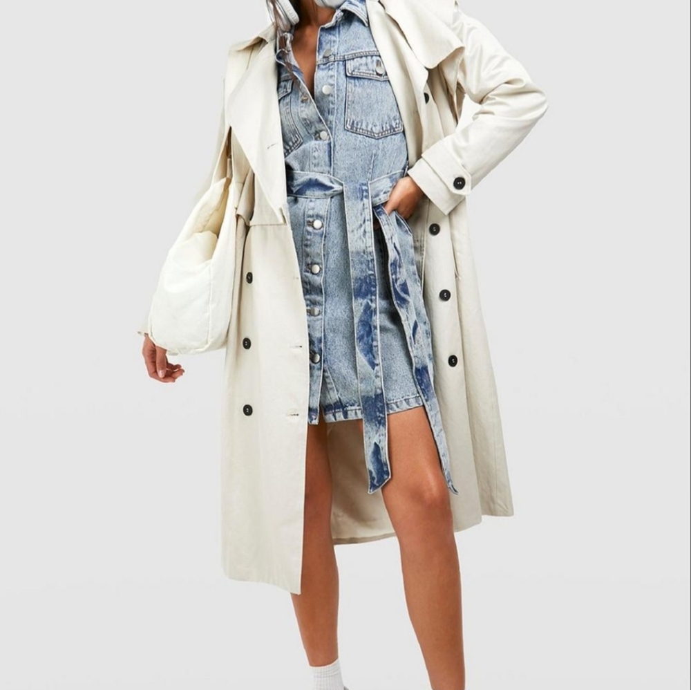 Tall Belted Shirt Mini Dress - Picture 3 of 3